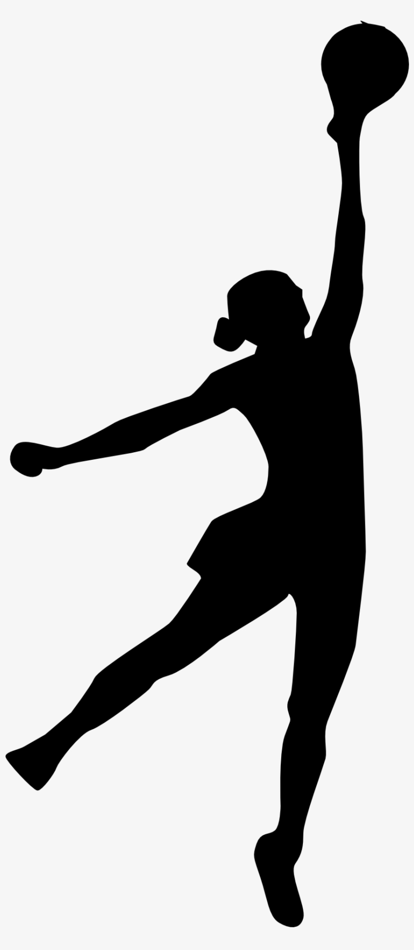 Volleyball Clip Silhouette Royalty Free Library - Clipart Netball, transparent png download
