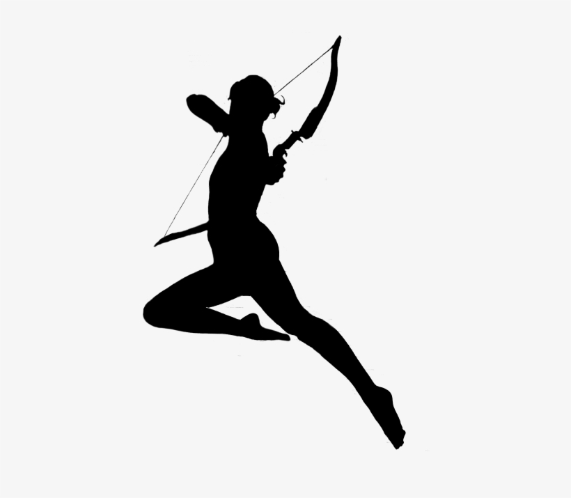 Archer Silhouette - Silhouette Of Woman Archer, transparent png download