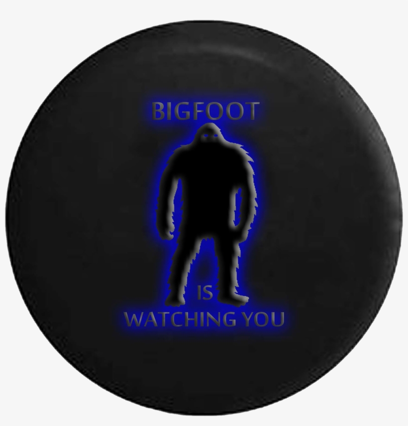 Glowing Bigfoot Watching Jeep Off Road Rv Camper Spare - Circle, transparent png download
