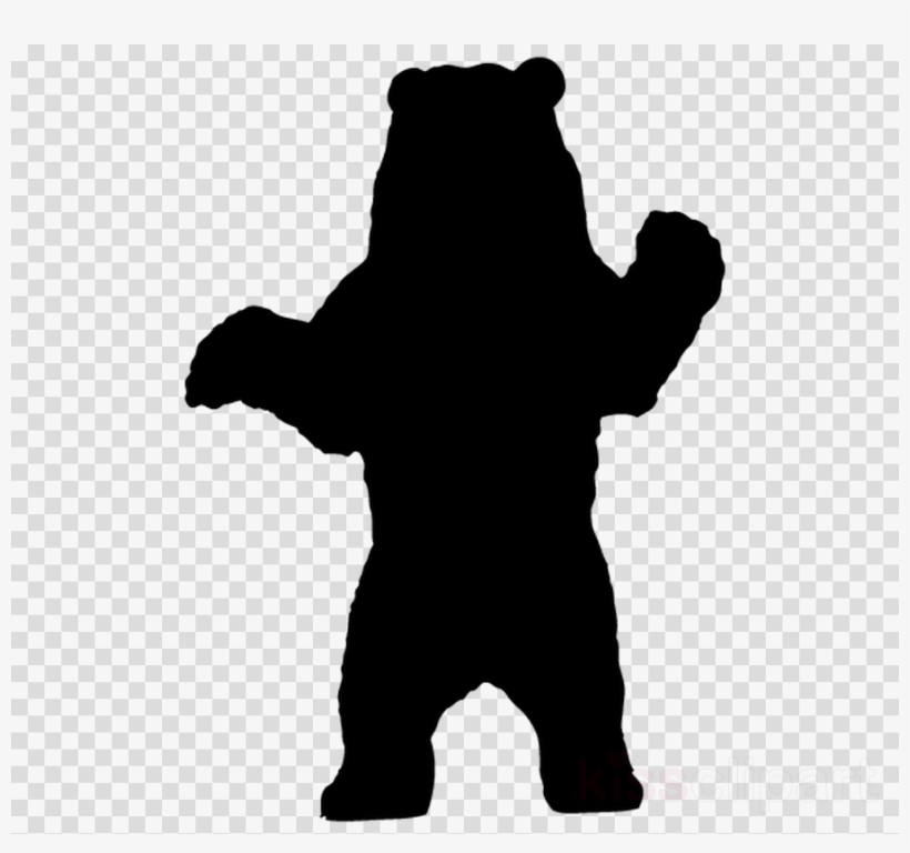 Download Grizzly Bear Silhouette Clipart American Black - Grizzly Bear Silhouette, transparent png download