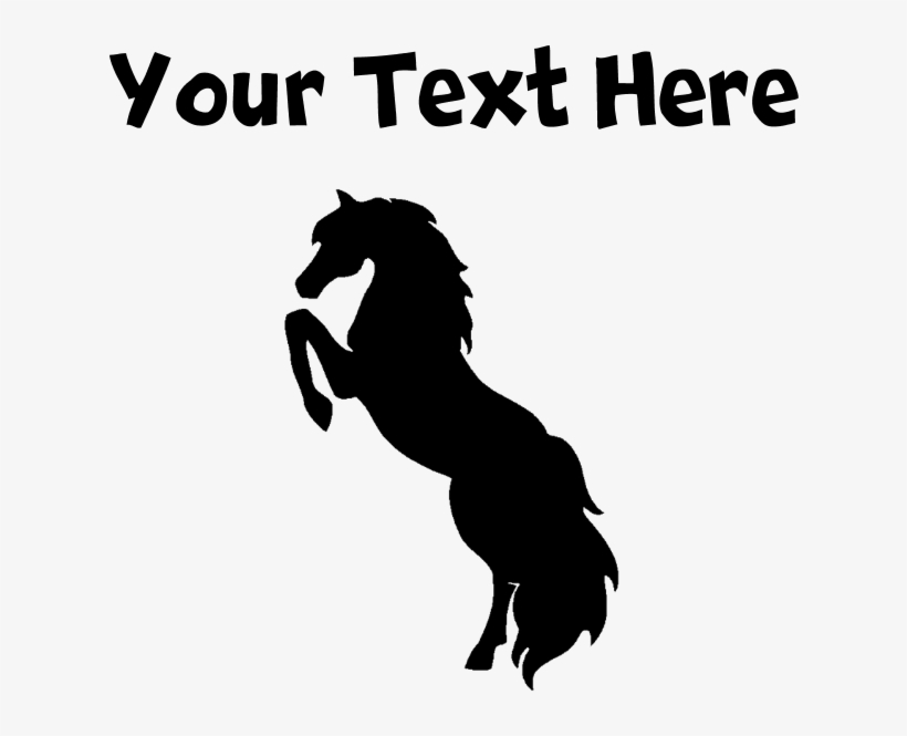 Custom Horse On Hind Legs Silhouette Teddy Bear - Coyotes Howling Silhouette Sticker, transparent png download