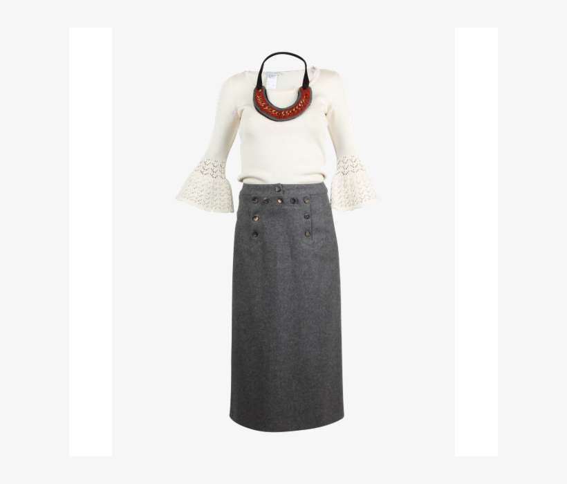 Céline White Sweater - A-line, transparent png download