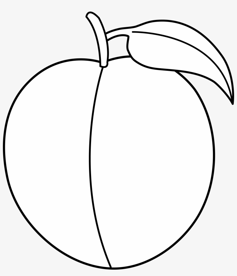 Apple Icon Material Png Image And Clipart Source - Peach Clipart Black And White Png, transparent png download