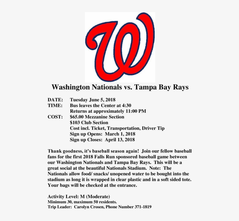 95 Riverside Parkway, Fredericksburg, Va - Washington Nationals, transparent png download