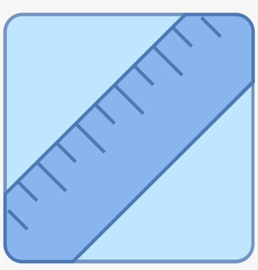 This Icon Is Depicting A Ruler Tilted Diagonally And - Icon, transparent png download