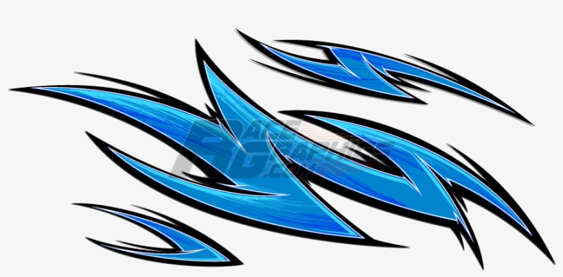 Fire Flare Blue Vinyl Wrap - Car, transparent png download