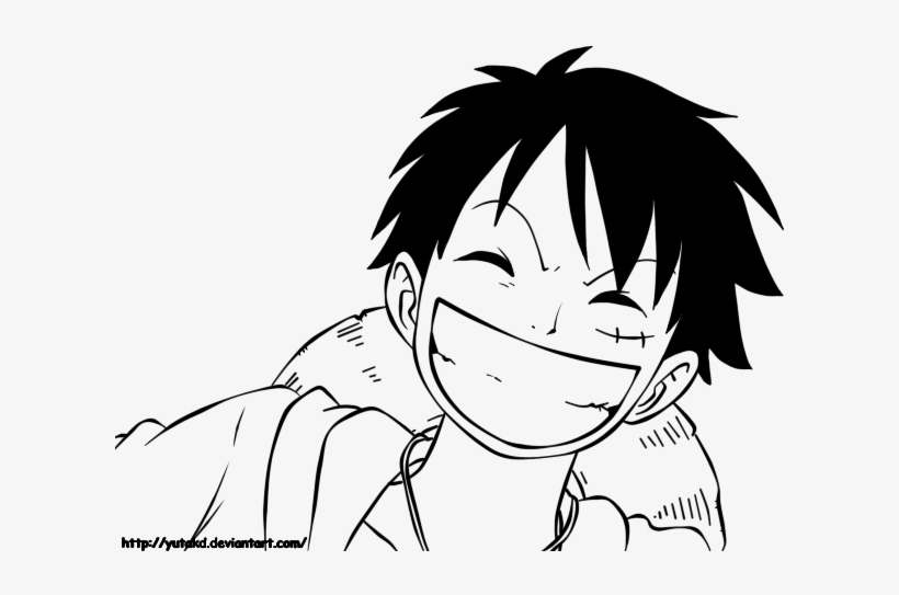 One Piece Luffy Lineart By Yutakd On Deviantart Clipart - Luffy One Piece Official Art, transparent png download