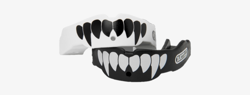 Battle Oxygen Black & White Fangs Youth Mouthguard - Battle Teeth Mouth Guard, transparent png download