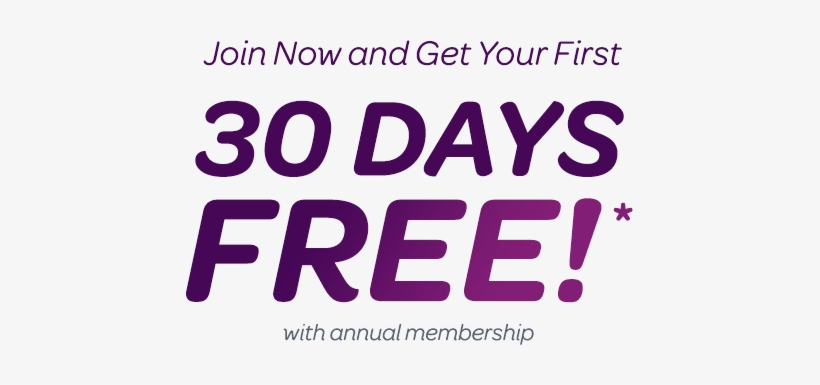 Join Now And Get Your First 30 Days Free * With Annual - Lilac, transparent png download