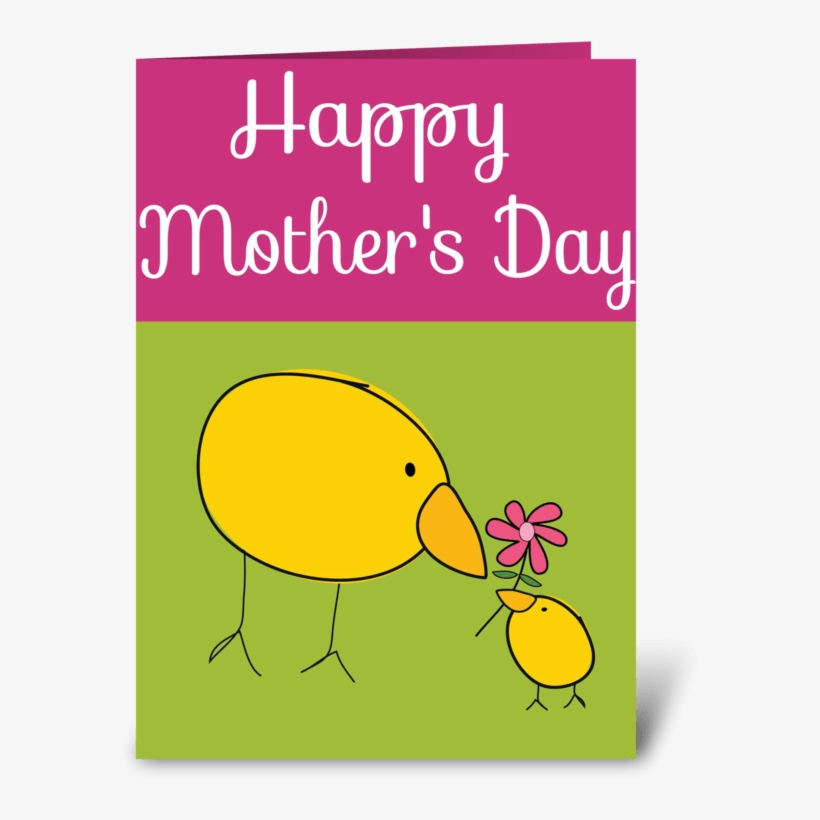 Baby Chick Loves Mommy Greeting Card - Greeting Card, transparent png download