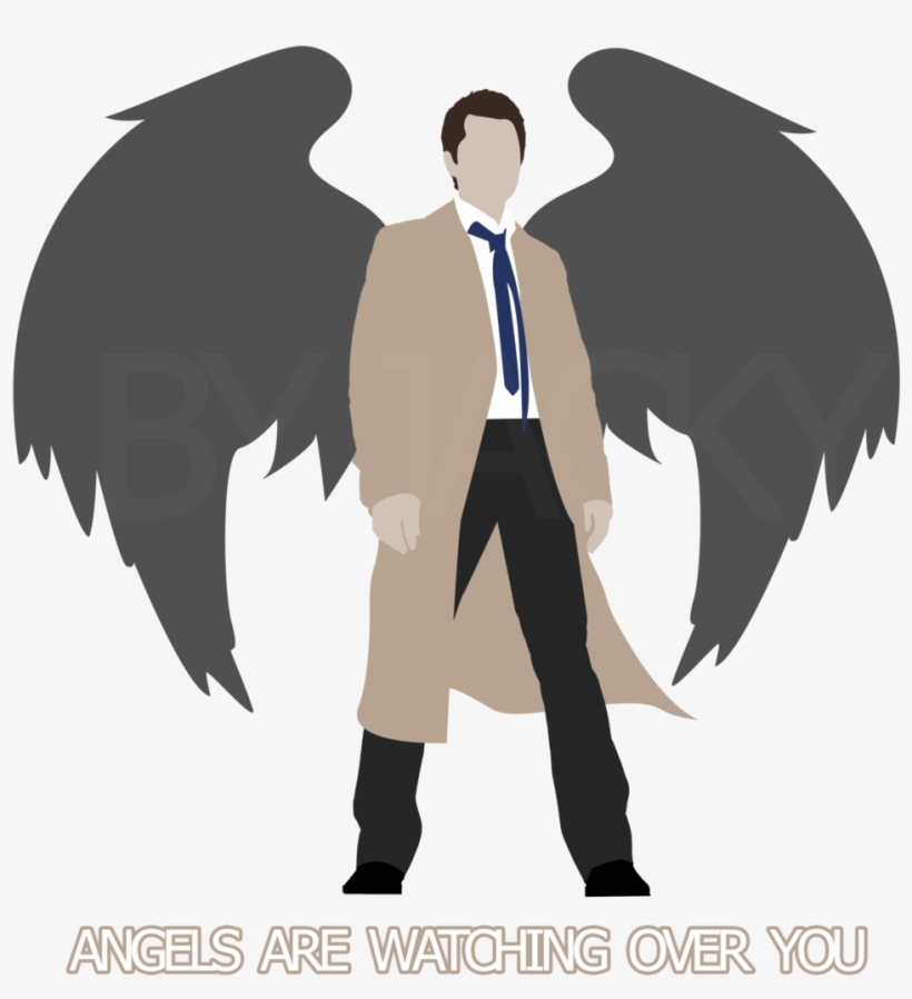 Castiel Shirt By Jackyemotionz - Castiel Silhouette, transparent png download