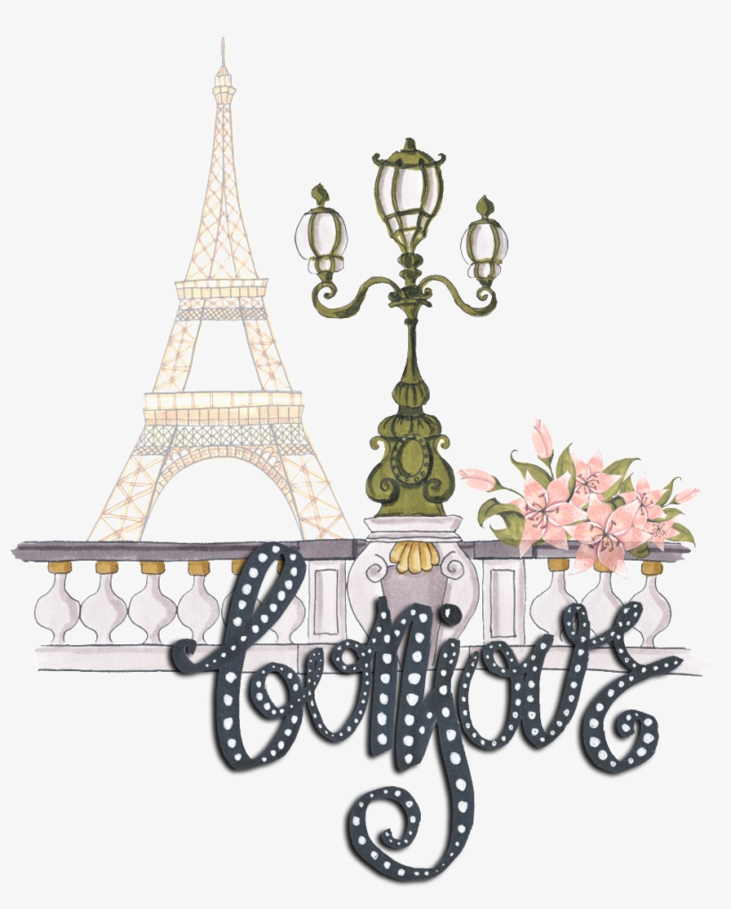Hand Painted Tower Under The Street Light Png Transparent - Eiffel Tower, transparent png download