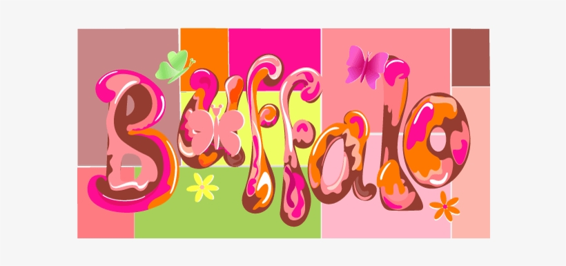Creative Bubbalo Lettering, Painted With Butterflies - Illustration, transparent png download