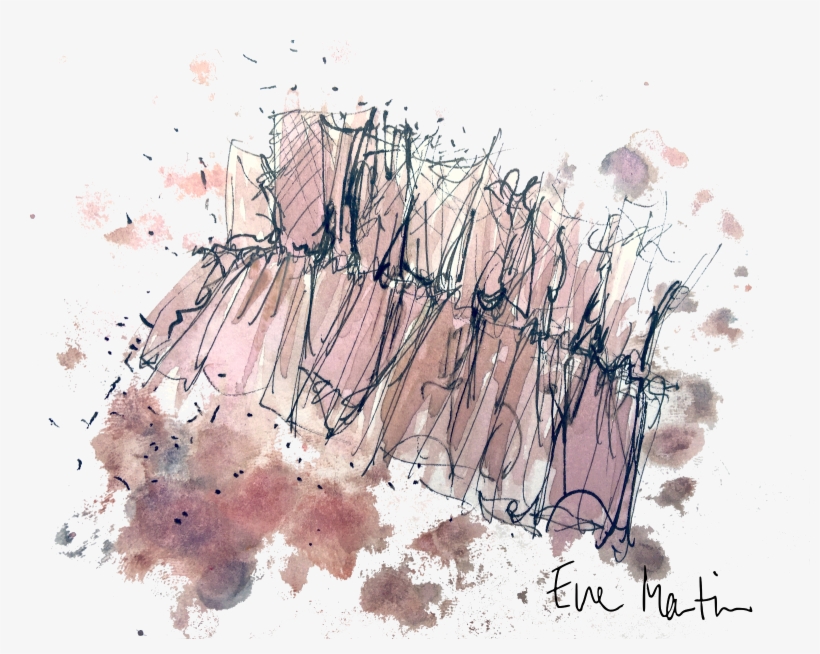 Pleats, Ruffles And Tulle - Sketch, transparent png download