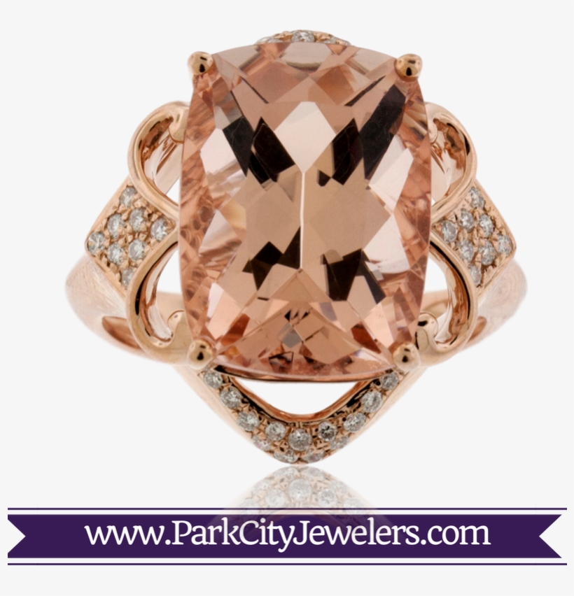 Morganite & Diamond Rose Gold Ring - Park City Jewelers, transparent png download