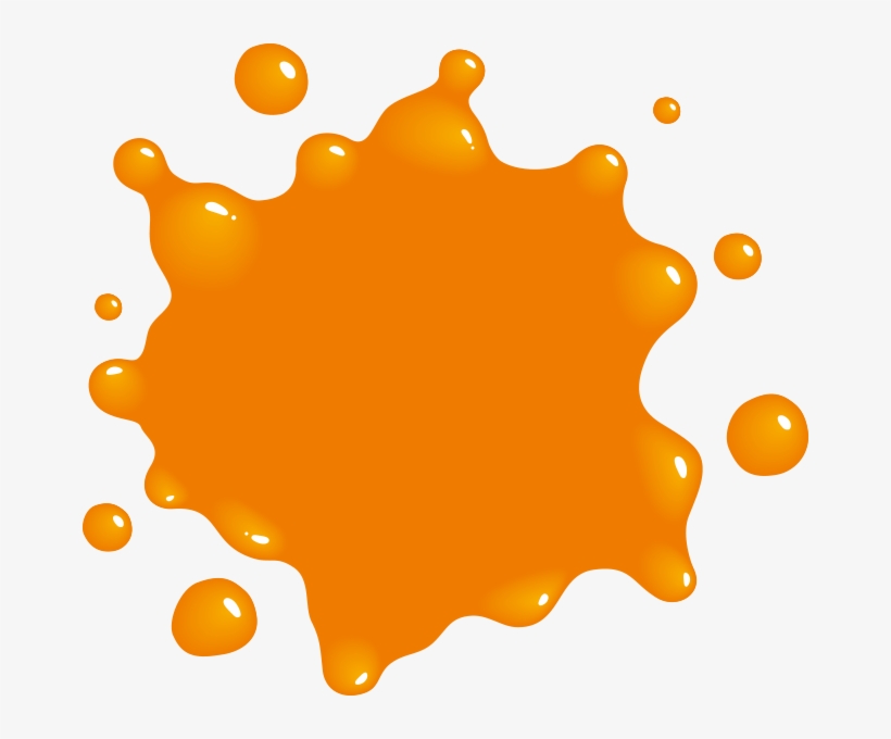 Download Bouncy - Orange Paint Splatter Clipart | Transparent PNG ...