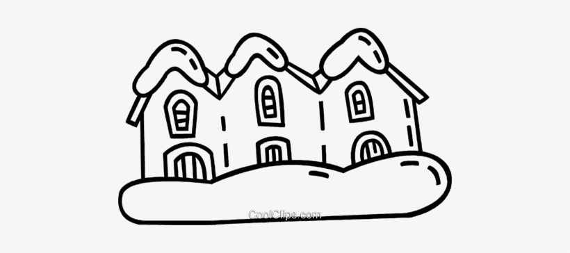 Houses In A Row After A Snow Fall Royalty Free Vector - Clip Art, transparent png download