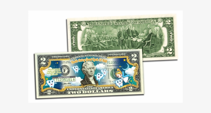 The Original Tooth Fairy Good Luck Keepsake Genuine - 2 Dollar Bill, transparent png download