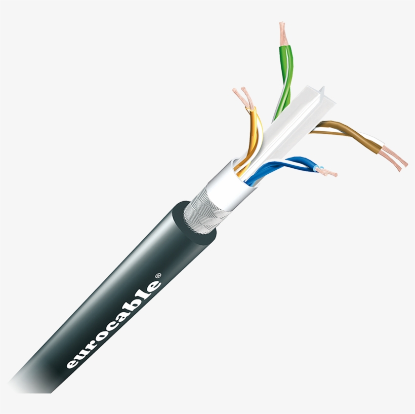 Cat6 Polyurethane Ethernet Cable - Black Audio / Mic Cable - 1m, transparent png download