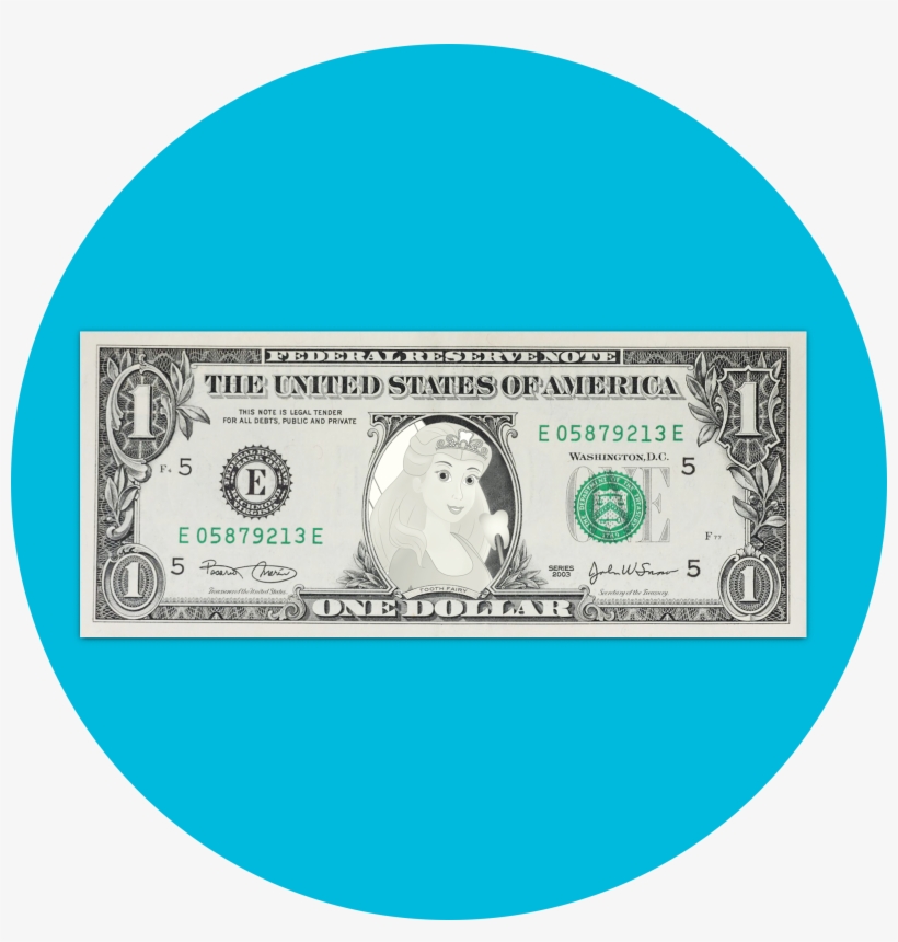 Tooth Fairy Card And Bill - Dollar Bill 2005, transparent png download