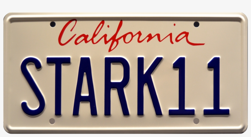 Stark 11 Prop Plate Movie Memorabilia From Iron Man - Iron Man 2 / Tony Stark's 2010 Audi R8 Spyder / Stark, transparent png download