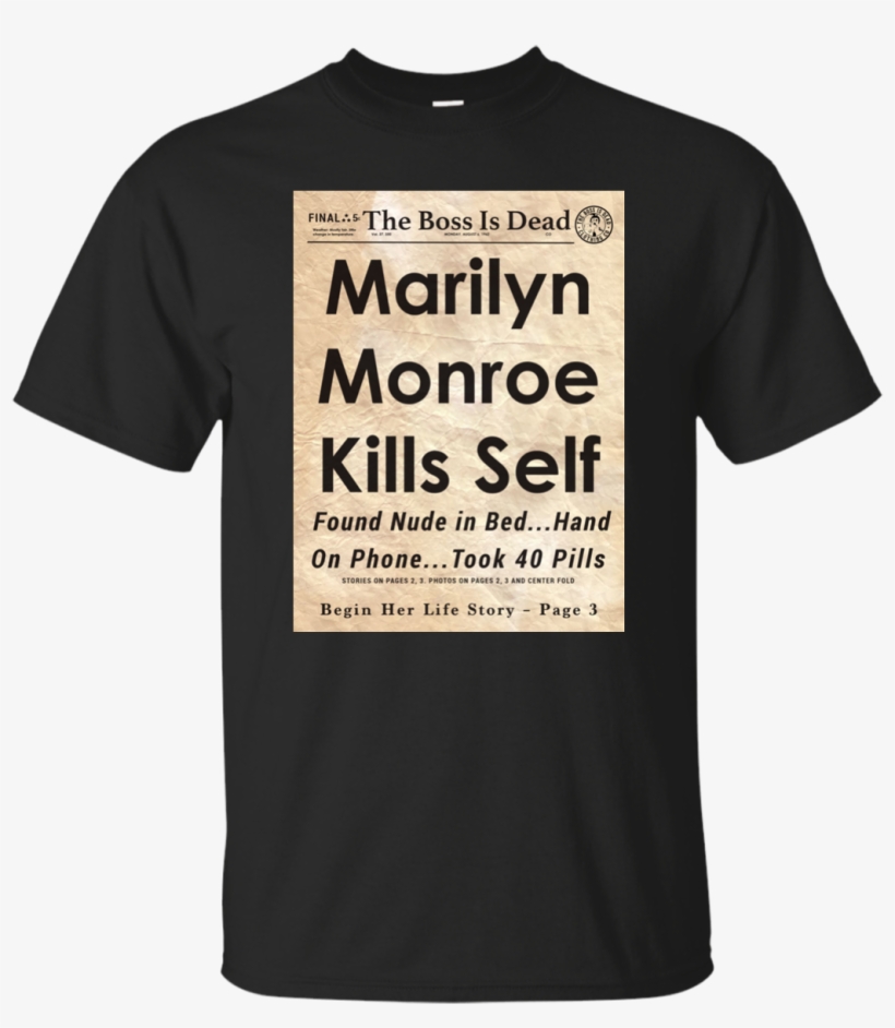 Marilyn Monroe Newspaper Unisex Tshirt - Daddy Superhero Shirt, transparent png download