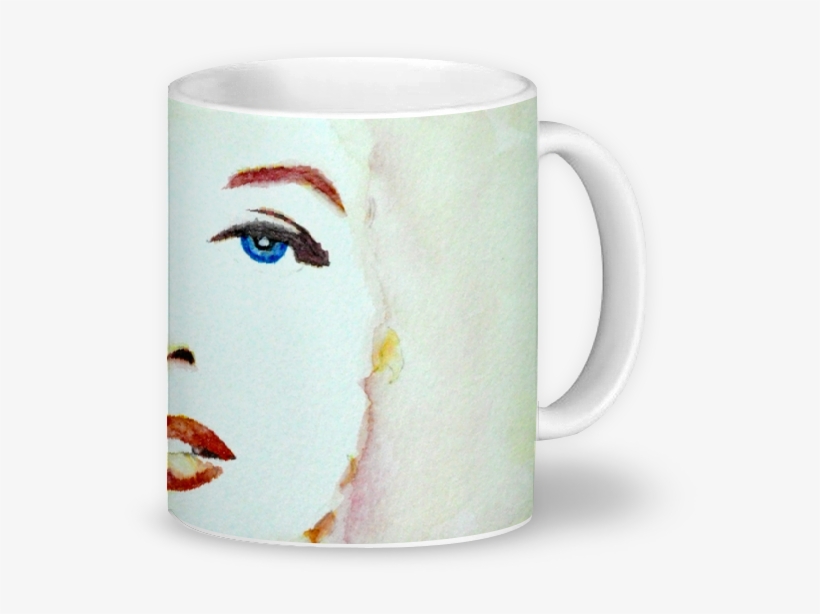 Caneca Marilyn Monroe Em Aquarela De Margarete Bomna - Choque De Cultura Caneca, transparent png download