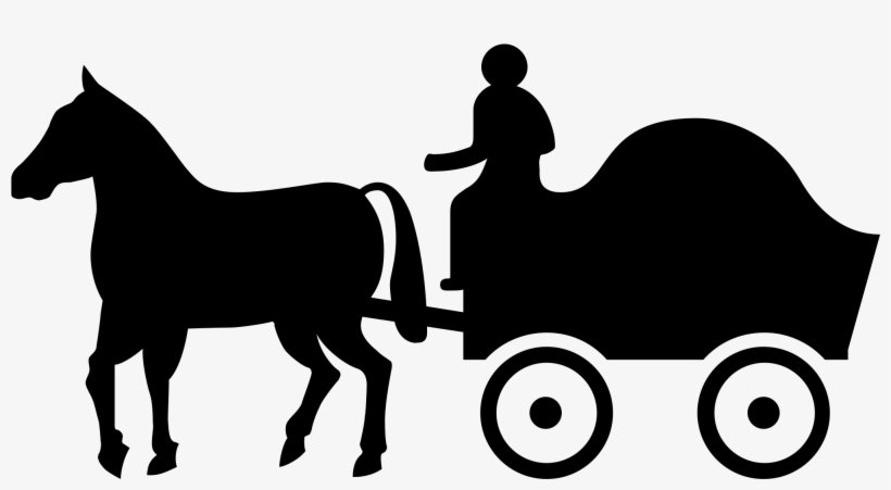 Horse Carriage Silhouette At - No Horse Drawn Vehicles Road Sign, transparent png download