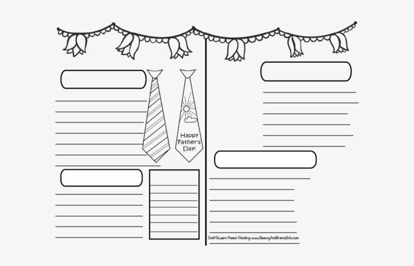 Father's Day Theme Journal Diy Printable Instant Download - Layout Fauxbonichi, transparent png download
