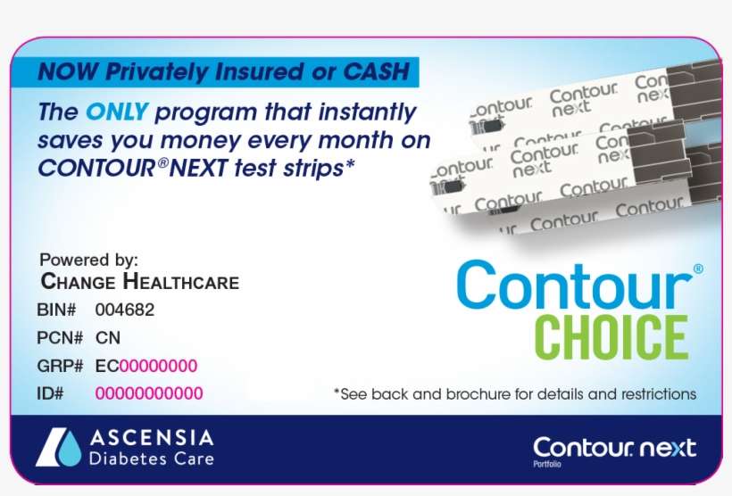 Contourchoice Card - Ascensia Contour Test Strips, transparent png download