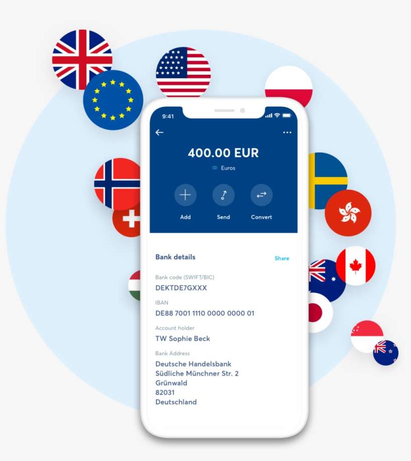 Hold Money In 40 Currencies - Transferwise Borderless Account, transparent png download