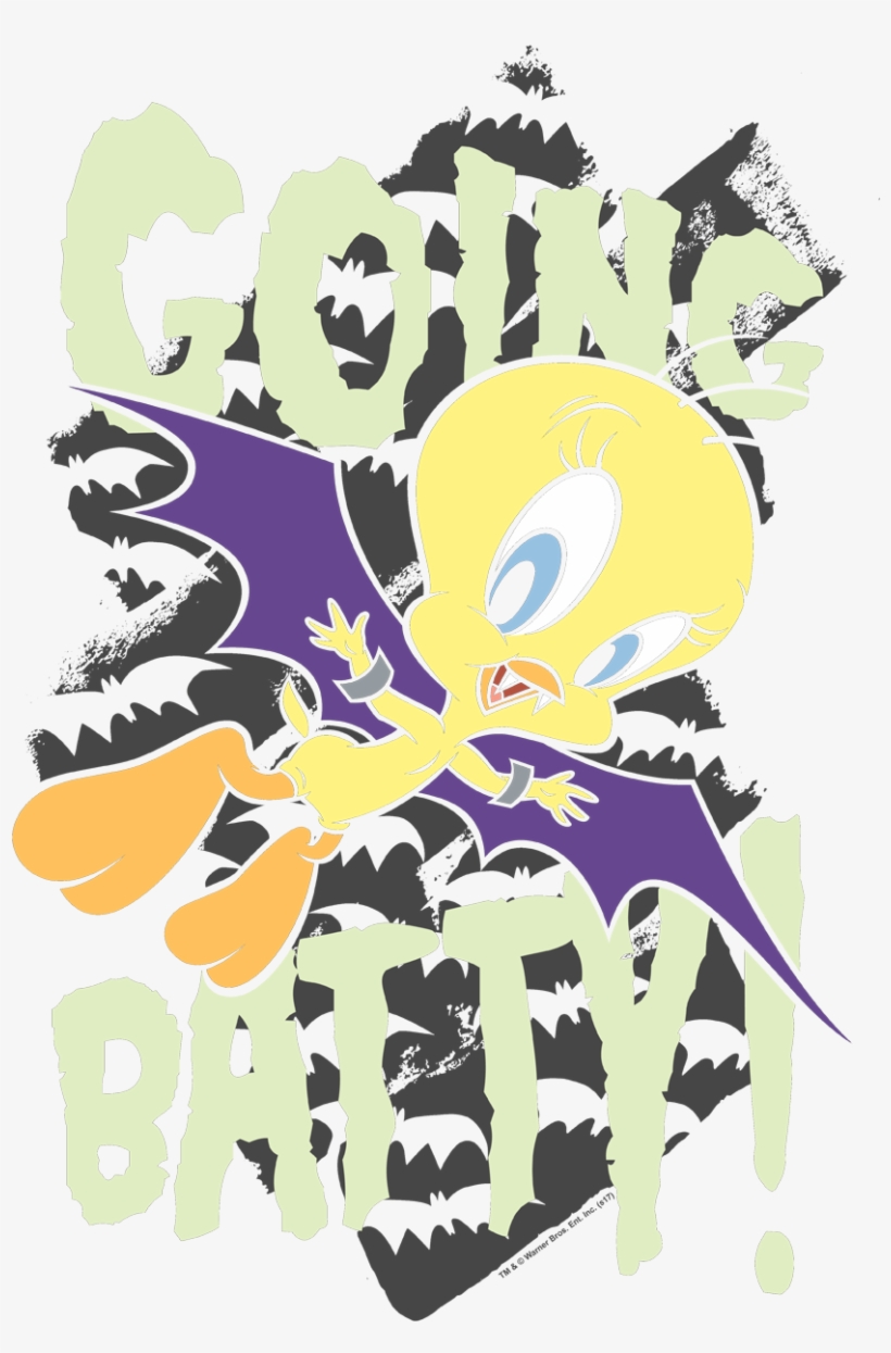 Looney Tunes Going Batty Men's Tall Fit T-shirt - Illustration, transparent png download