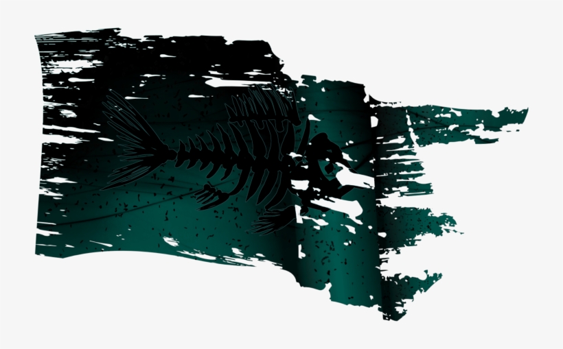 Fishbone Marauders' Jolly Roger - Flag, transparent png download