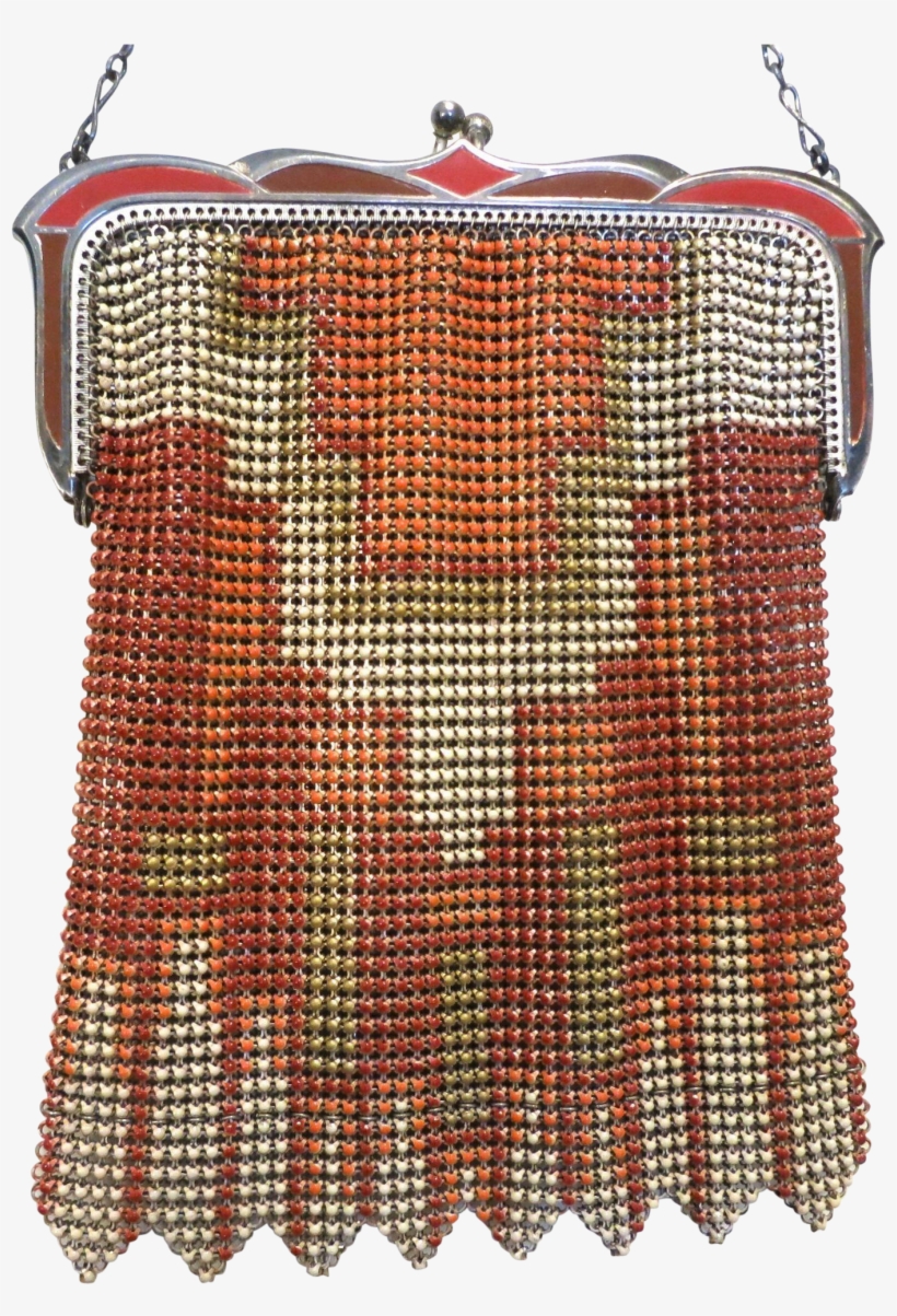 Vintage Mesh Purse Whiting Davis Flapper Bag Circa - Shoulder Bag, transparent png download