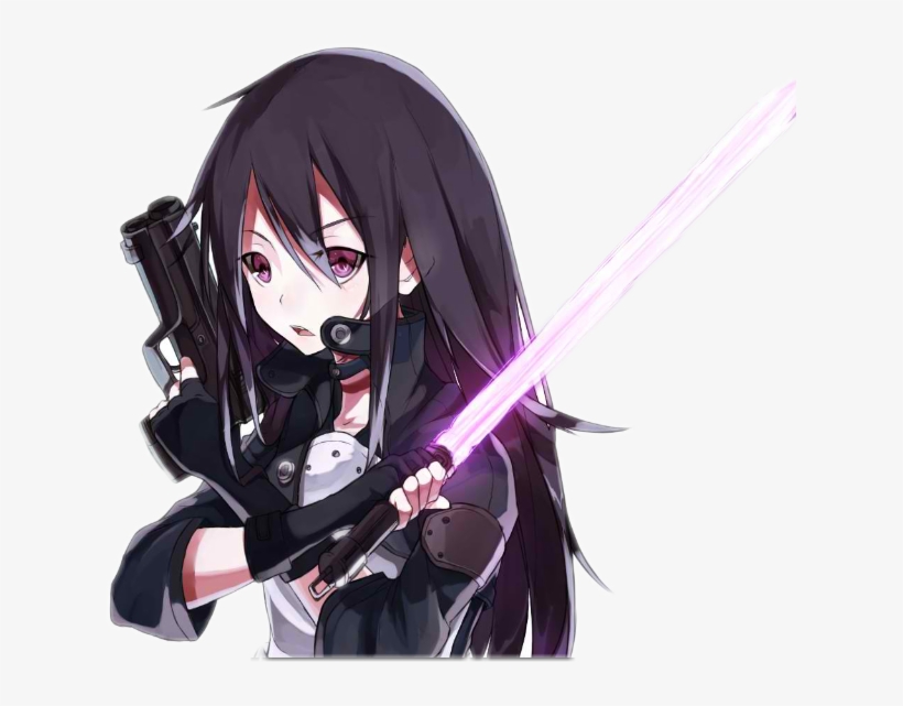 Kirito Ggo Kirito Anime Ggofreetoedit - Kirito Gun Gale Online Render, transparent png download