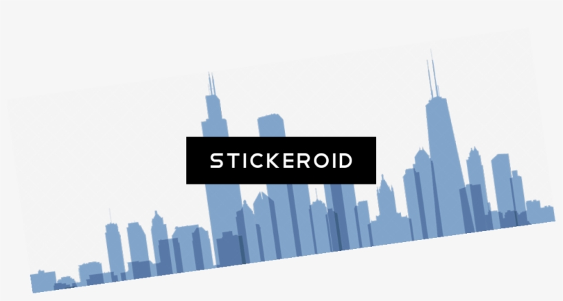 Chicago & Travel World - Chicago Skyline Silhouette, transparent png download