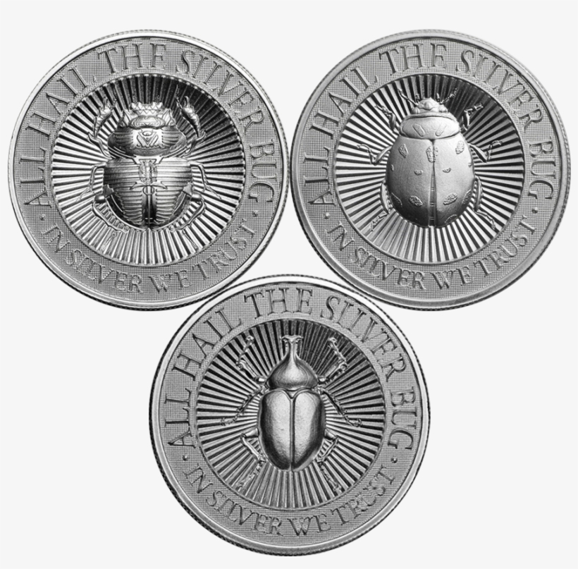 Uhr The Silver Bug The 2oz Silver Round Collection - Silver, transparent png download