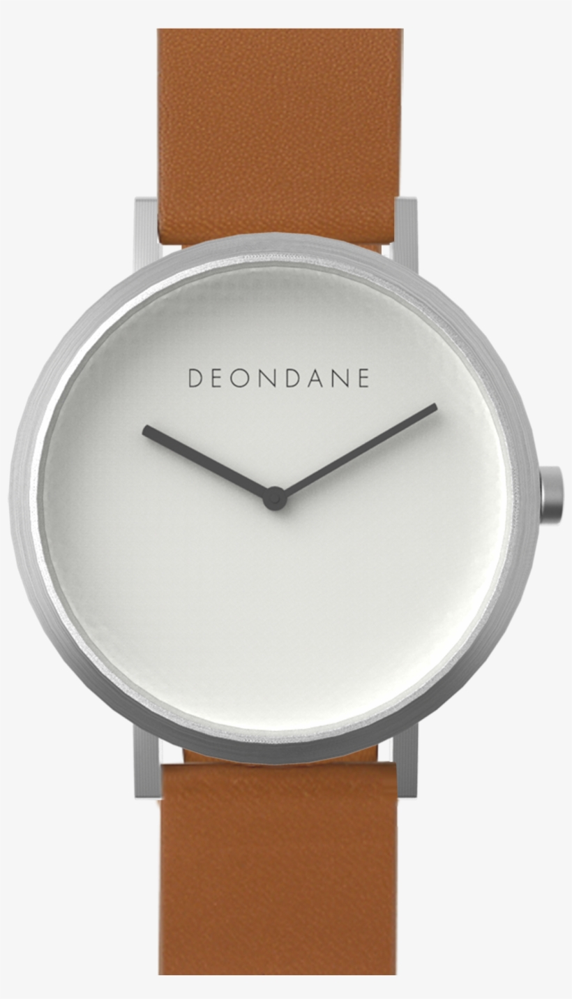 The Silver On Tan Deon Dane Watch - Watch, transparent png download
