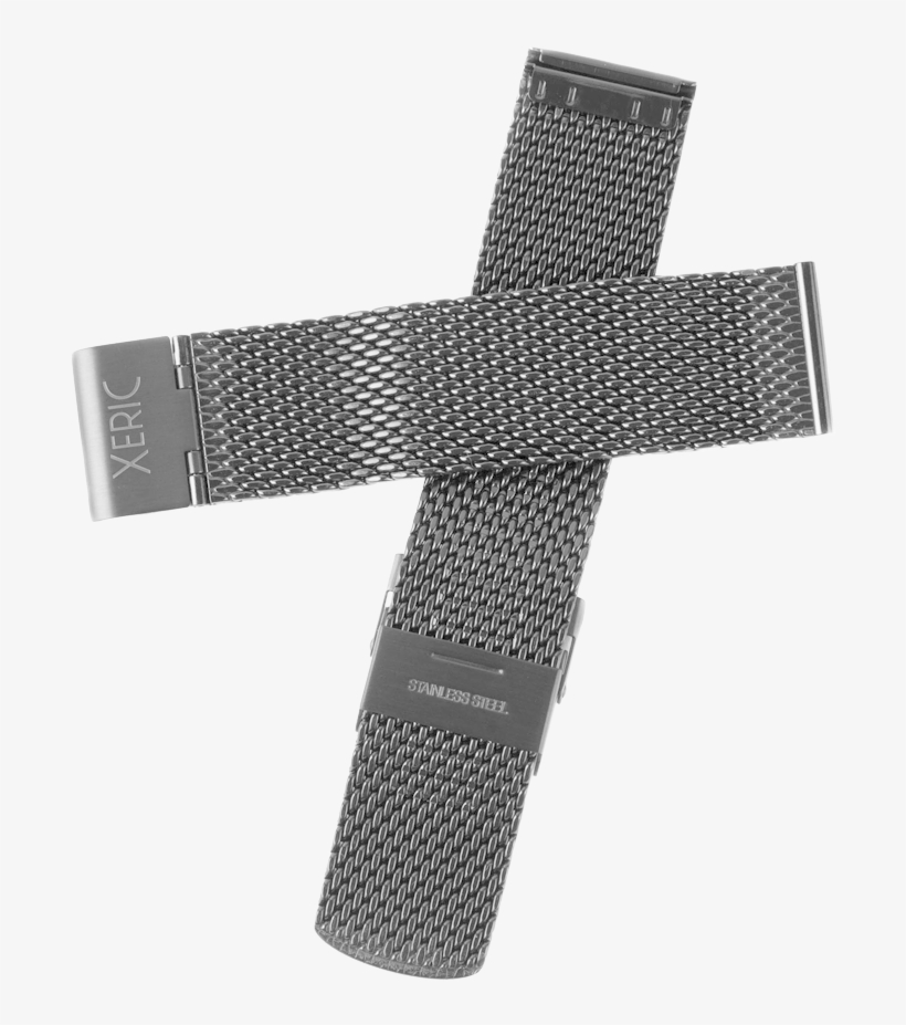 Xeric 22mm Black Pvd Plated Mesh Strap Front Back - Strap, transparent png download