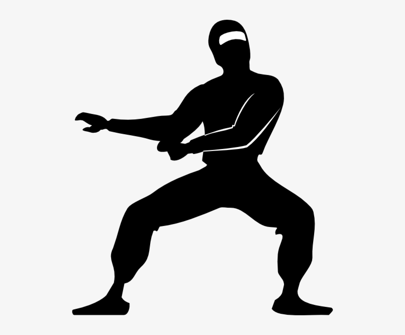 Clip Art At Clker Com Vector Online - Ninja Clipart Black And White, transparent png download