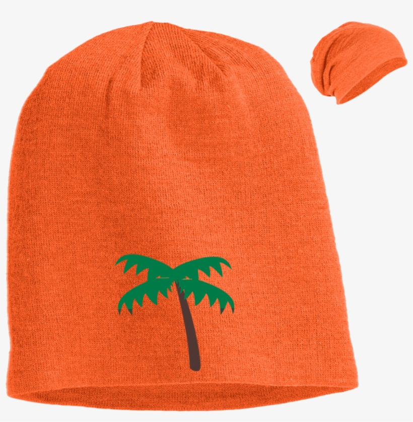 Palm Tree Emoji Dt618 District Slouch Beanie, transparent png download