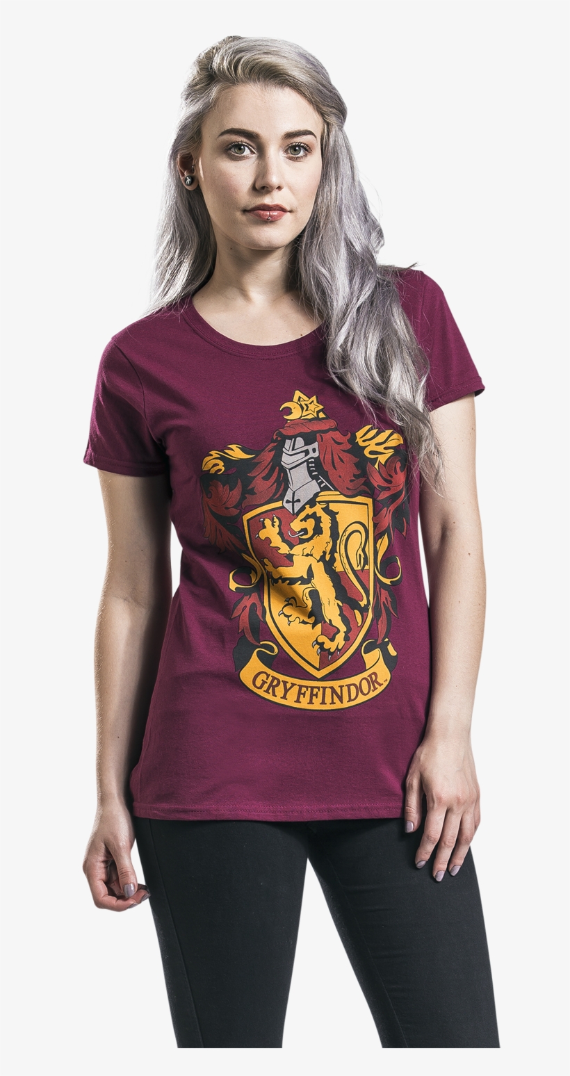 Null Gryffindor Crest Burgundy T-shirt 331867 Nrhcsjh - Harry Potter Hogwarts Mystery Bandera, transparent png download