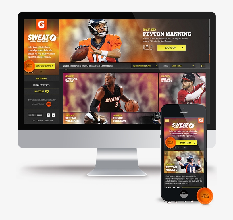 Ux Design, Ia Architect, Art Direction, Usability Expert - Gatorade Mobile Web Ad, transparent png download