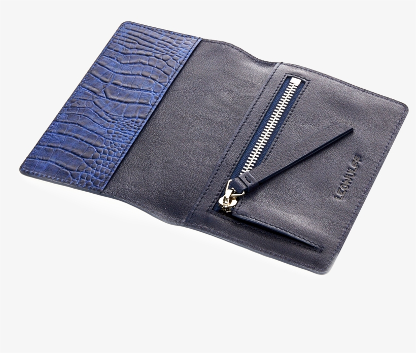 India Blue Croco Passport-holder - Wallet, transparent png download