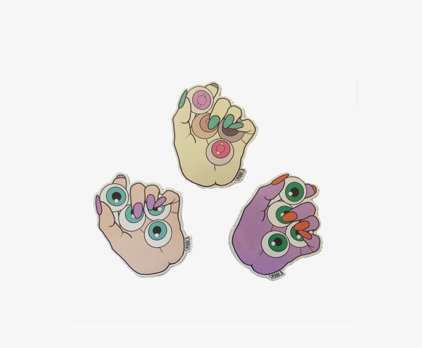Monster Hands Full Of Eyeballs & Boobs Stickers - Beetlejuice, transparent png download