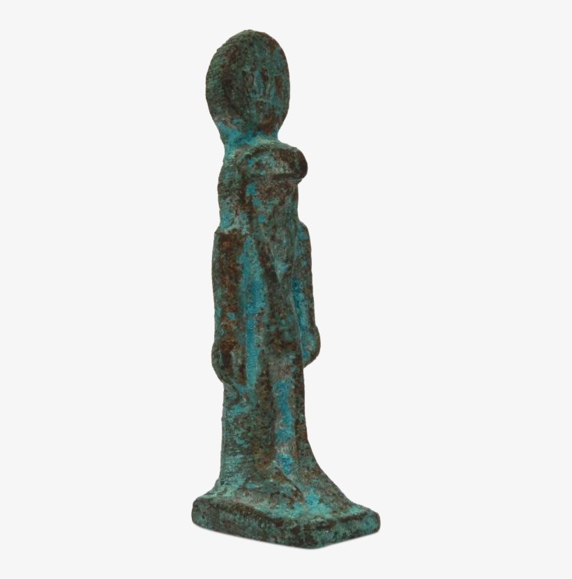 Bronze Miniature Egyptian Statuette With Blue Industrial - Bronze, transparent png download