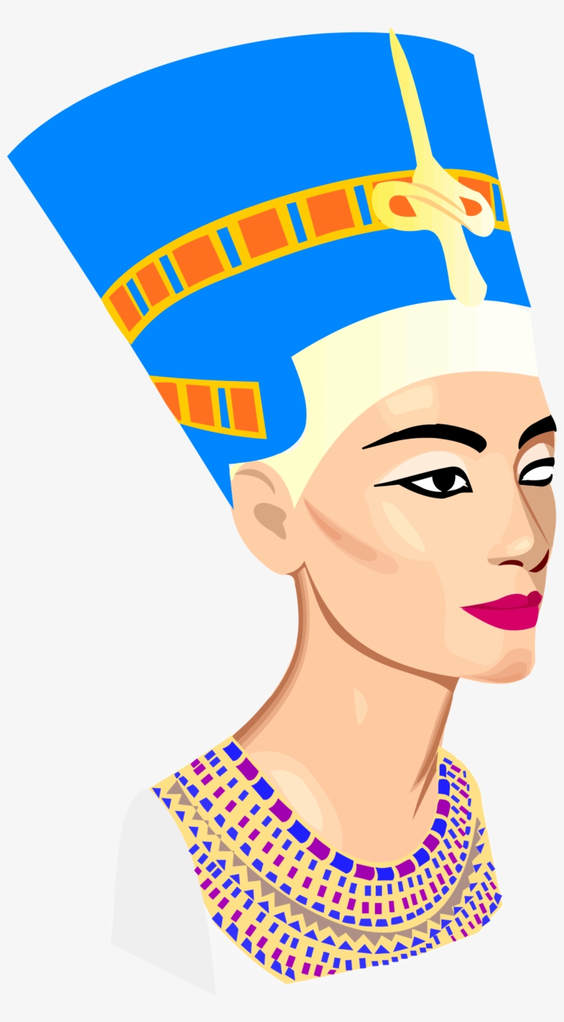 Black And White Download African Drawing Nefertiti - Nefertiti Clipart, transparent png download