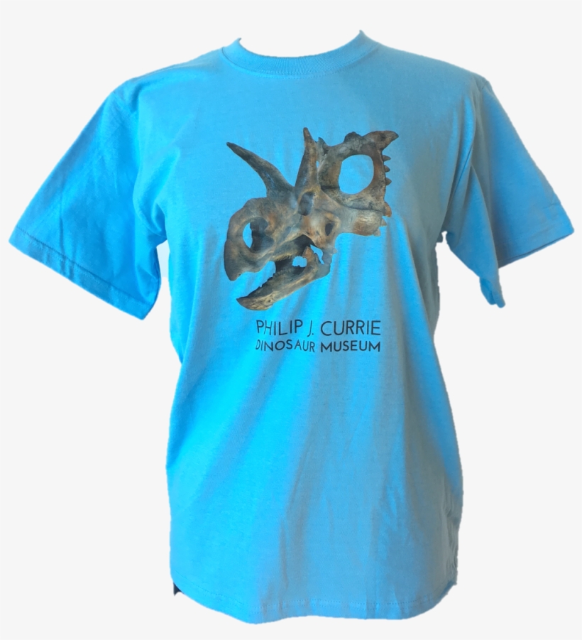 T-shirt Youth Dino Skull Light Blue - Stapler, transparent png download