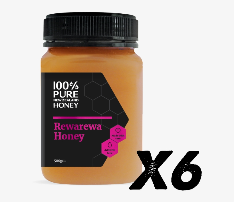 6 Jars 500g Rewarewa Honey - ニュージーランド産マヌカハニー Umf5+ 250g, transparent png download