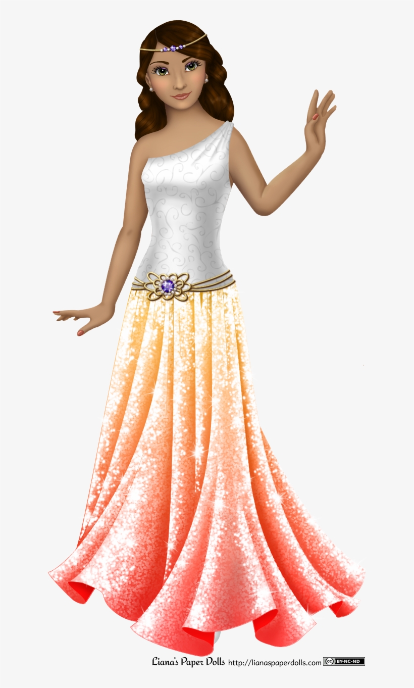An Adult Female Doll In A Long, Flowing Gown - All Doll, transparent png download